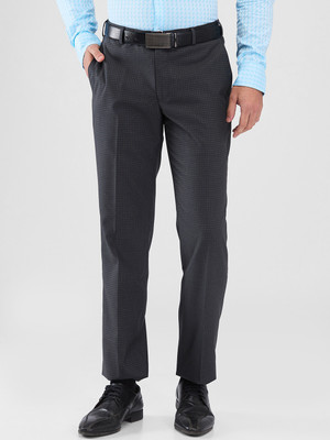 PARK AVENUE Regular Fit Men Grey Trousers