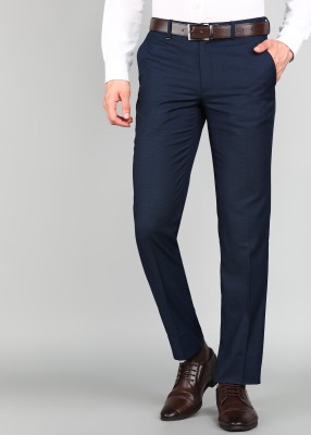 VAN HEUSEN Slim Fit Men Light Blue Trousers