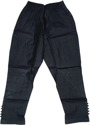 fits and fab Comfort Fit Women Black Trousers