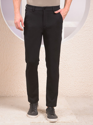 CRIMSOUNE CLUB Slim Fit Men Black Trousers