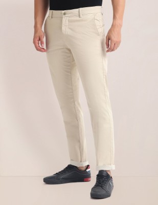 U.S. POLO ASSN. Regular Fit Men White Trousers