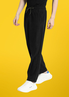 KRITAX Regular Fit Men Black Trousers