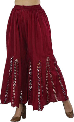 MIXFIT Flared Women Maroon Trousers