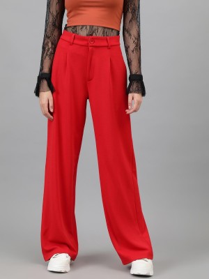 KOTTY Regular Fit Women Red Trousers