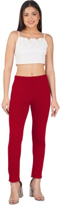 Siobhan Slim Fit Women Red Trousers