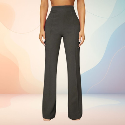 Squadfashion Loose Fit Women Grey Trousers