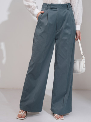 Tokyo Talkies Straight Fit Women Grey Trousers