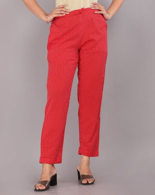 Kannahi Regular Fit Women Red Trousers