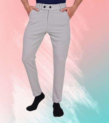 Style sync Regular Fit Men Silver Trousers