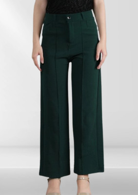METRONAUT Straight Fit Women Green Trousers