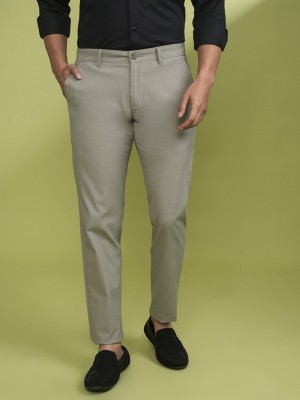 CROCODILE Slim Fit Men Grey Trousers