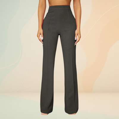 Anitafashion Comfort Fit, Regular Fit Women Grey Trousers