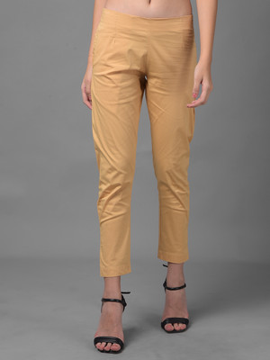 Dollar Missy Slim Fit Women Beige Trousers