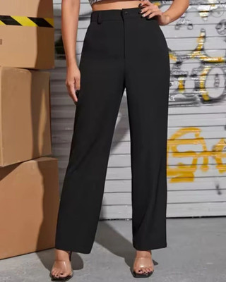 BELWELL Regular Fit Women Black Trousers