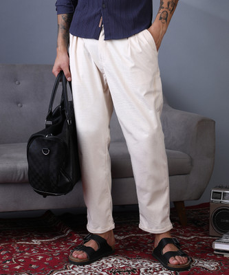CAMPUS SUTRA Straight Fit Men White Trousers