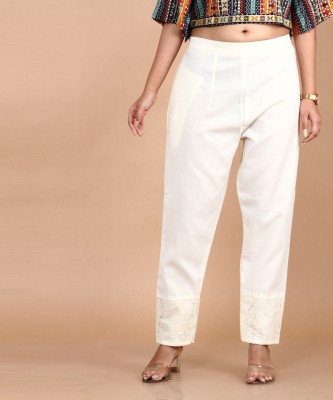 pecker Relaxed Women Cream Trousers