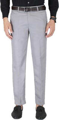 Kurus Regular Fit Men Grey Trousers