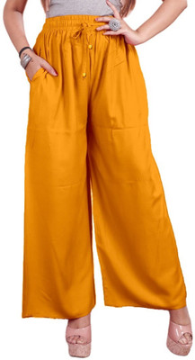 Wholesell Regular Fit Women Yellow Trousers