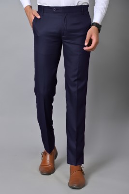 Satystyle Regular Fit Men Dark Blue Trousers