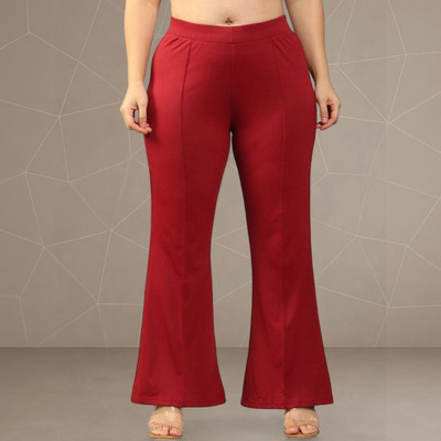 Anitafashion Loose Fit Women Maroon Trousers