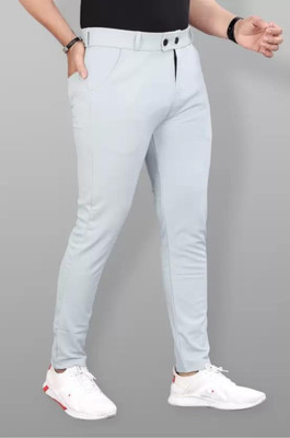 We Perfect Regular Fit Men Grey Trousers