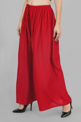 farukhi creation Flared Women Red Trousers