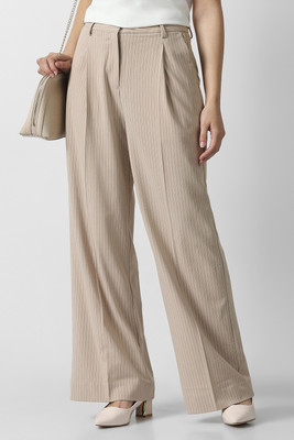 VAN HEUSEN Regular Fit Women Beige Trousers
