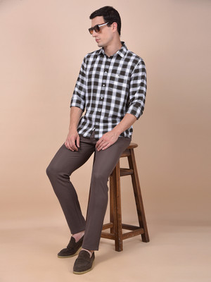 CRIMSOUNE CLUB Slim Fit Men Brown Trousers