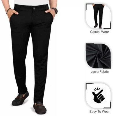 KP Trend Comfort Fit Men Black Trousers