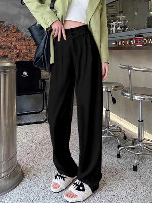 Aahwan Relaxed Women Black Trousers