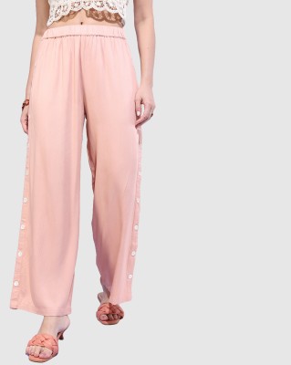 Freehand Flared Women Pink Trousers