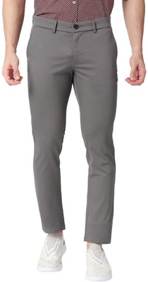 BASICS Tapered Men Grey Trousers
