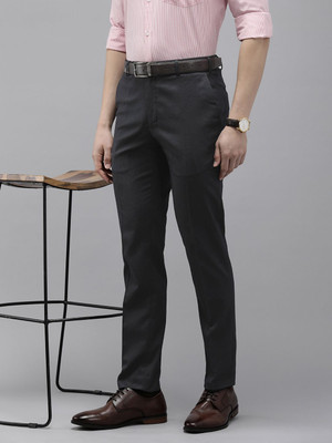 PARK AVENUE Regular Fit Men Grey Trousers