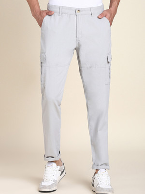 Dennis Lingo Slim Fit Men Grey Trousers