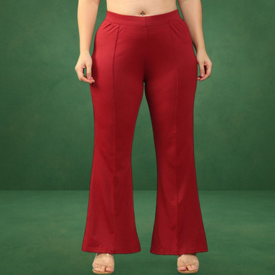 Squadfashion Loose Fit Women Maroon Trousers