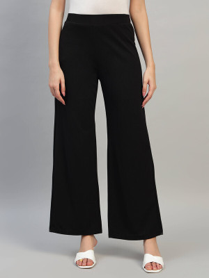 DNA crafted with love Relaxed Women Black Trousers