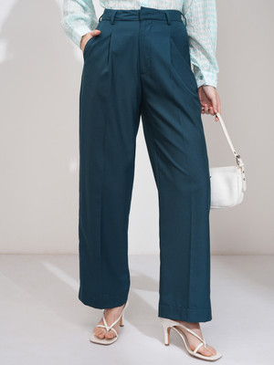 Tokyo Talkies Flared Women Blue Trousers