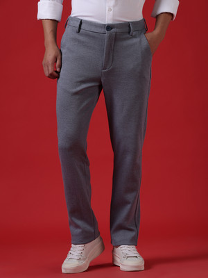 WROGN Regular Fit Men Blue Trousers