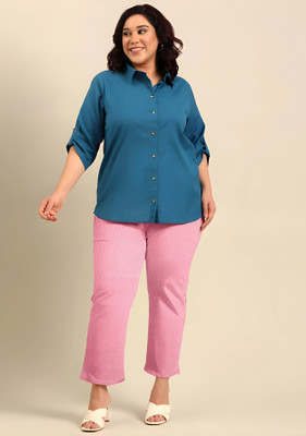 fashion plus point Regular Fit Women Pink Trousers