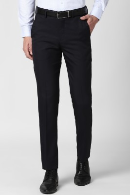 PETER ENGLAND Slim Fit Men Dark Blue Trousers