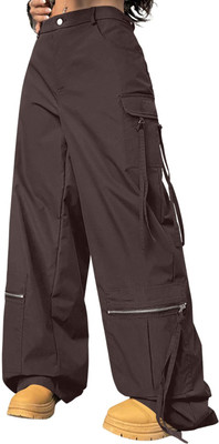 Leriya Fashion Loose Fit Women Brown Trousers