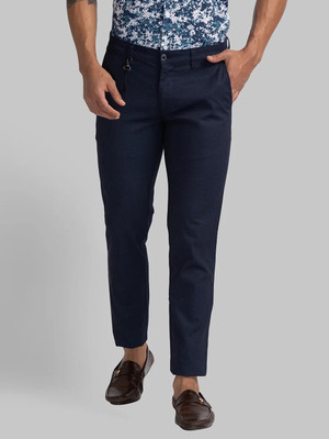 PARX Tapered Men Blue Trousers