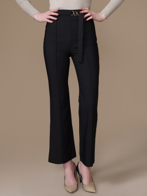 KAZO Regular Fit Women Black Trousers