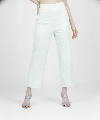 Tokyo Talkies Flared Women Green Trousers