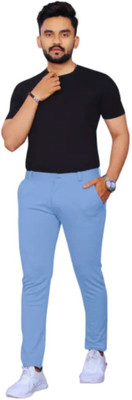 AlvinDesigners Slim Fit Men Brown Trousers