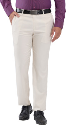PARK AVENUE Regular Fit Men Beige Trousers