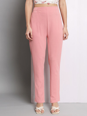 Q-Rious Regular Fit Women Orange Trousers