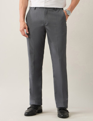 ARROW Regular Fit Men Grey Trousers