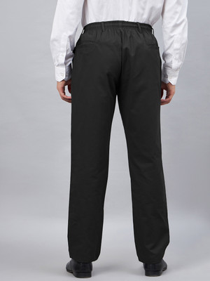 Crease & Clips Relaxed Men Black Trousers