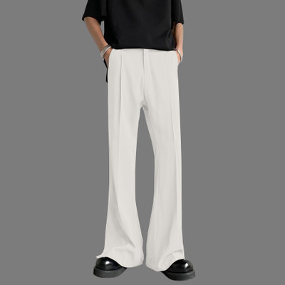 FTX Relaxed, Loose Fit Men White Trousers